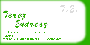 terez endresz business card