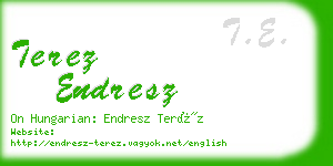 terez endresz business card